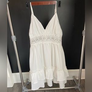 Shein White Lace Mini Dress